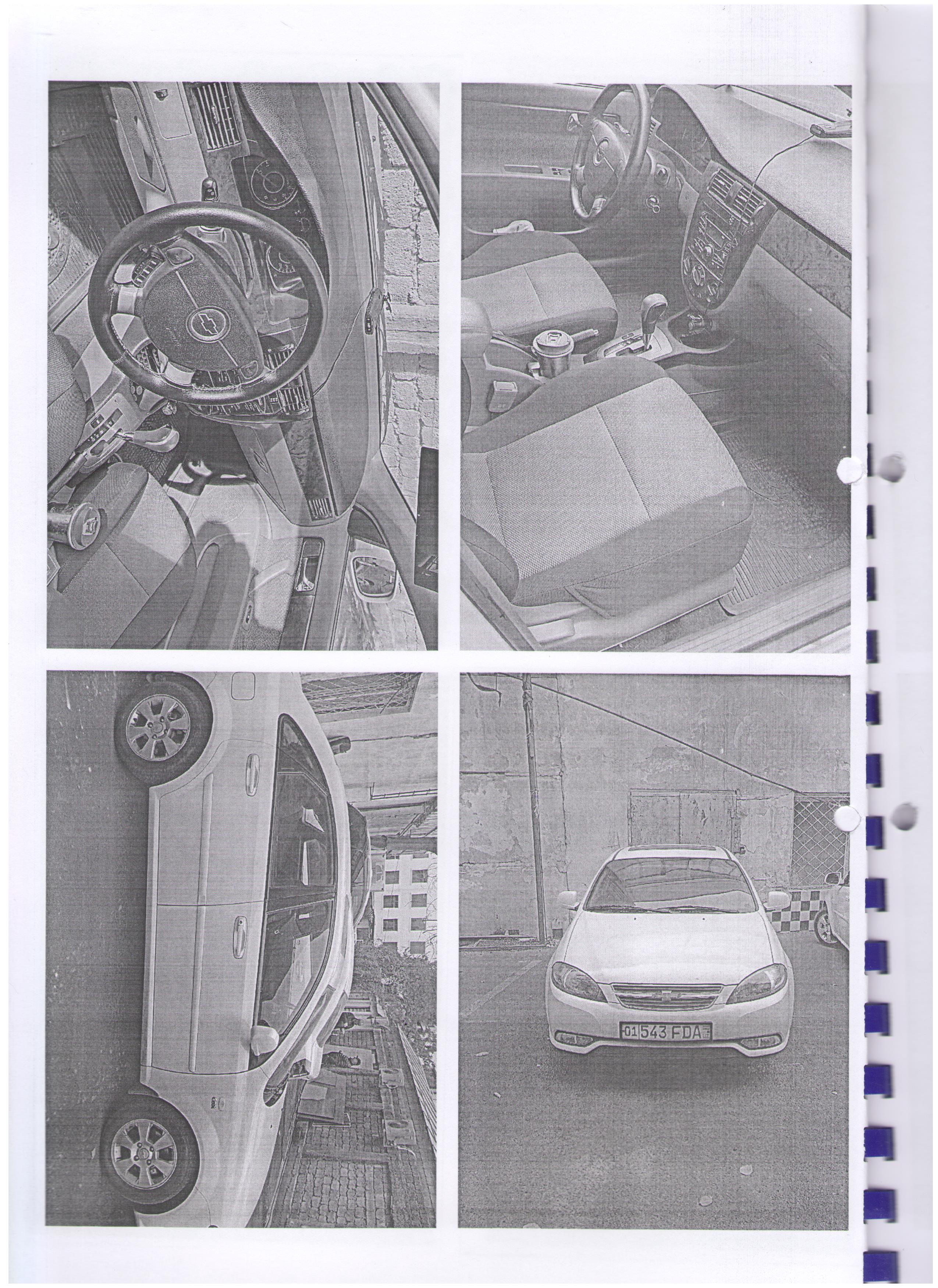 "LACETTI 2" русумли, давлат рақами 01 543 FDA.